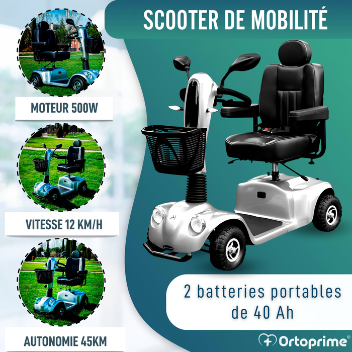 Scooter Électrique pour Adultes | Suspension Intégrale 4 Roues