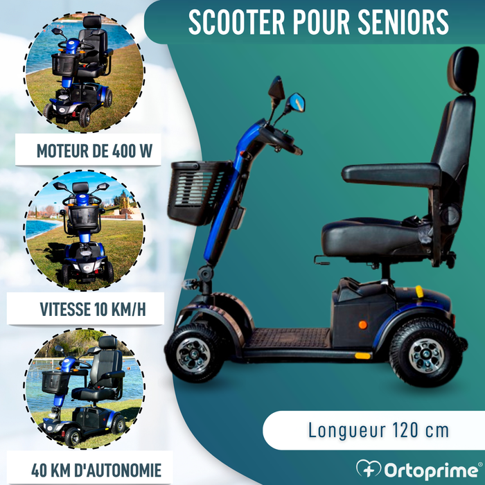 Scooter pour Handicapés Compact | Suspension Intégrale
