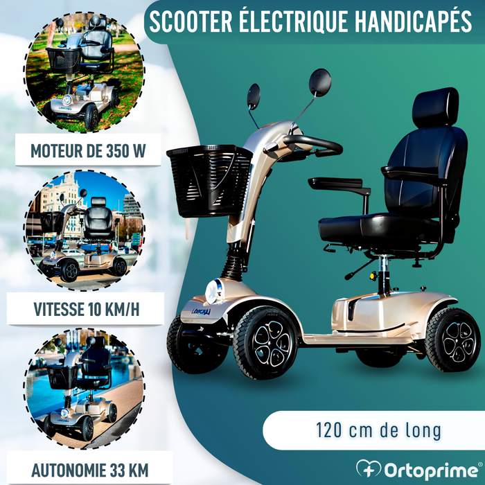 Scooter Électrique Haut de Gamme pour Adultes | 4 Roues