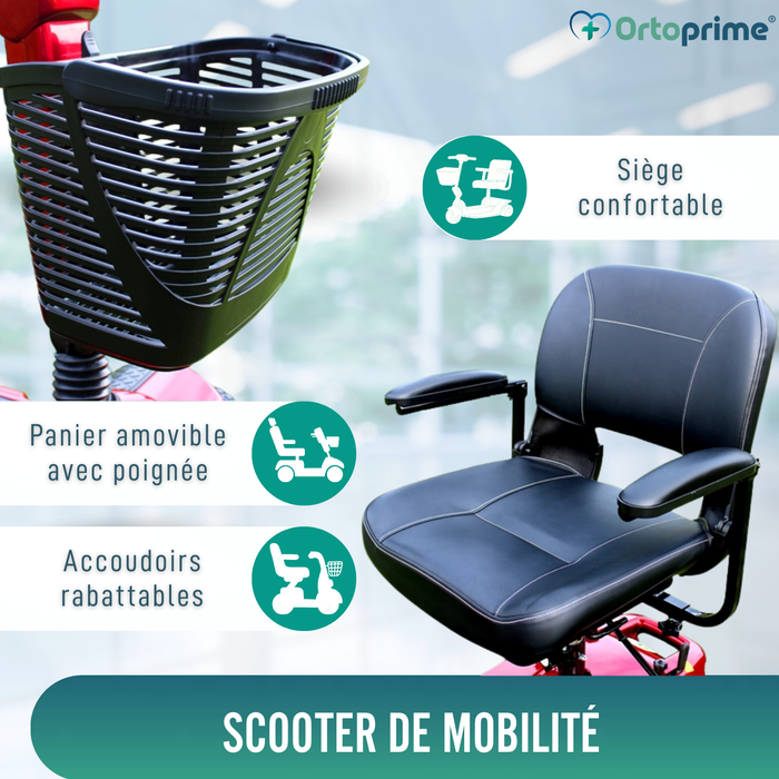 Scooter Électrique pour Handicapés | Double Amortissement