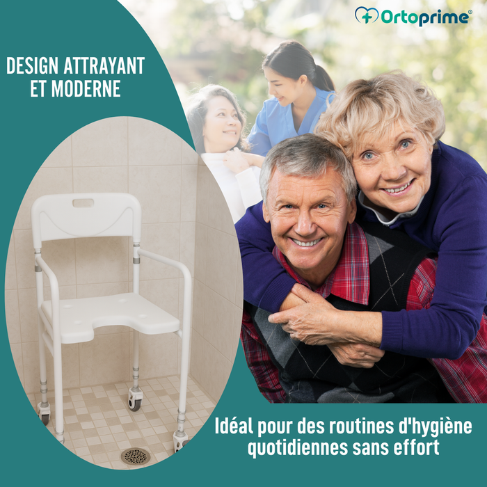 Chaise de Douche en U | Siège de Bain Pliable