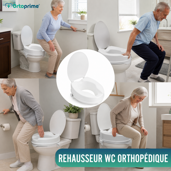 Rehausseur WC avec Couvercle 10 cm | Universel