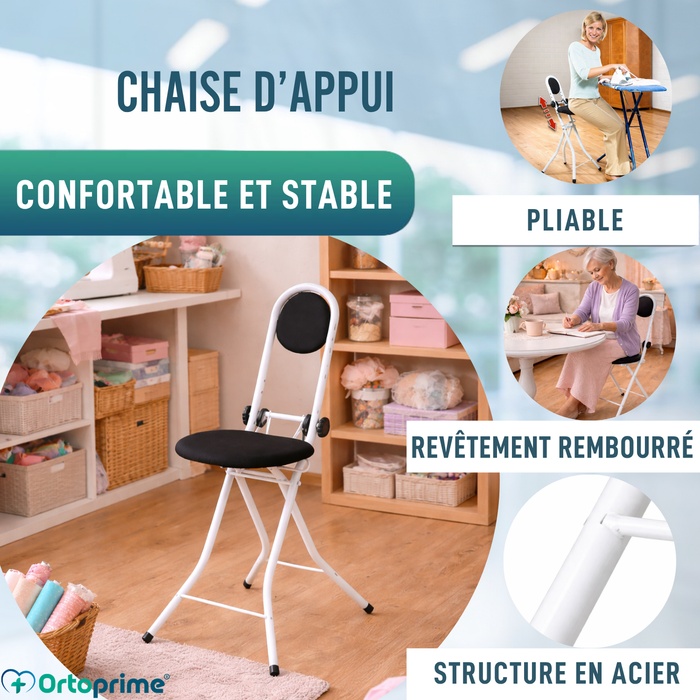 Chaise d’Appui avec Dossier | Hauteur Réglable