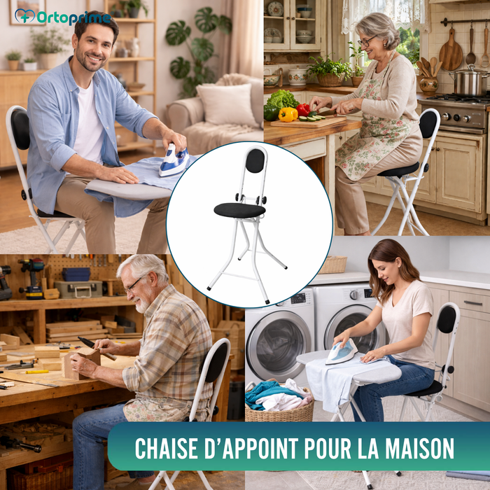 Chaise d’Appui avec Dossier | Hauteur Réglable