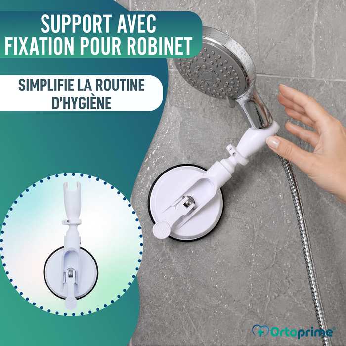 Support de Douche avec Ventouse et Levier | Porte-douche Universel