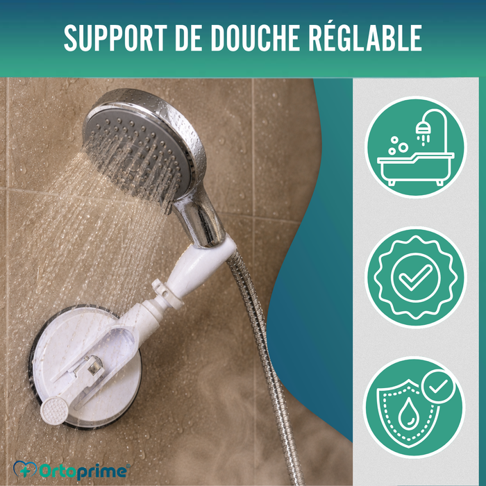Support de Douche avec Ventouse et Levier | Porte-douche Universel