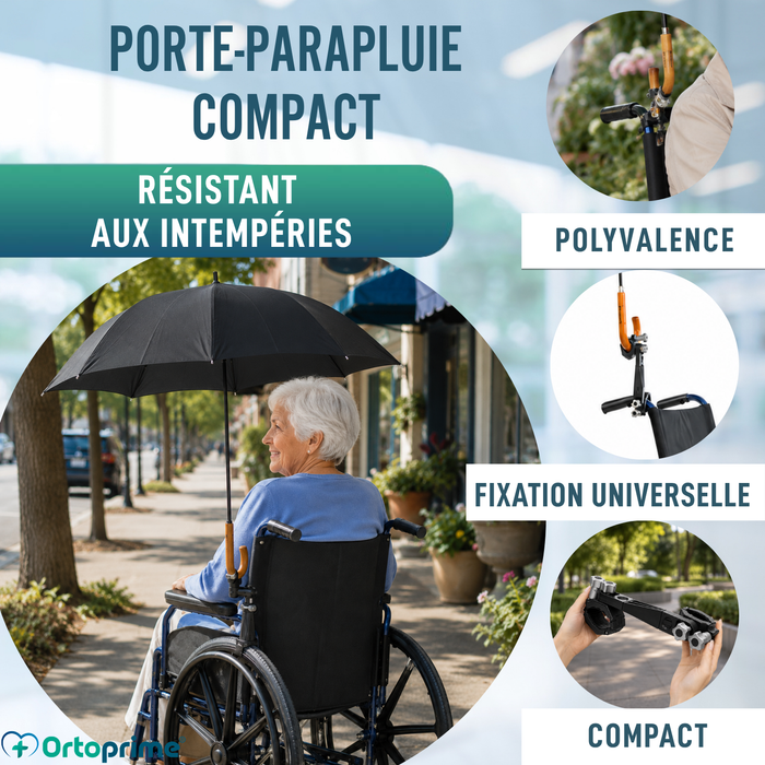 Porte-Parapluie Universel pour Fauteuils et Déambulateurs