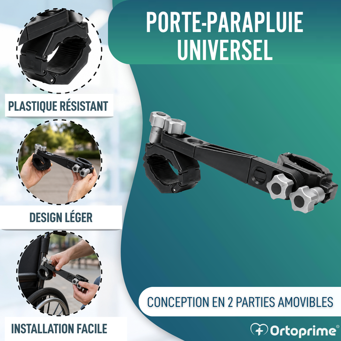 Porte-Parapluie Universel pour Fauteuils et Déambulateurs
