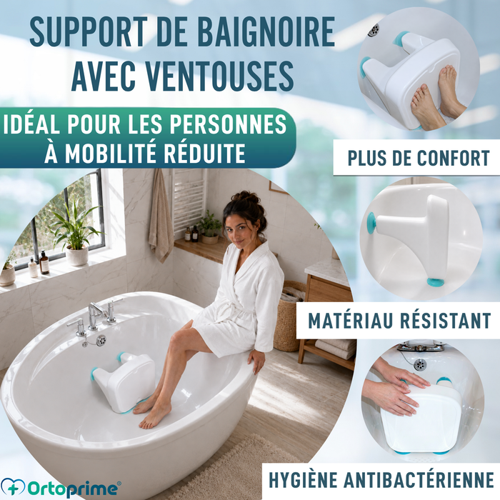 Support Réducteur pour Baignoire avec Ventouses | Adaptable