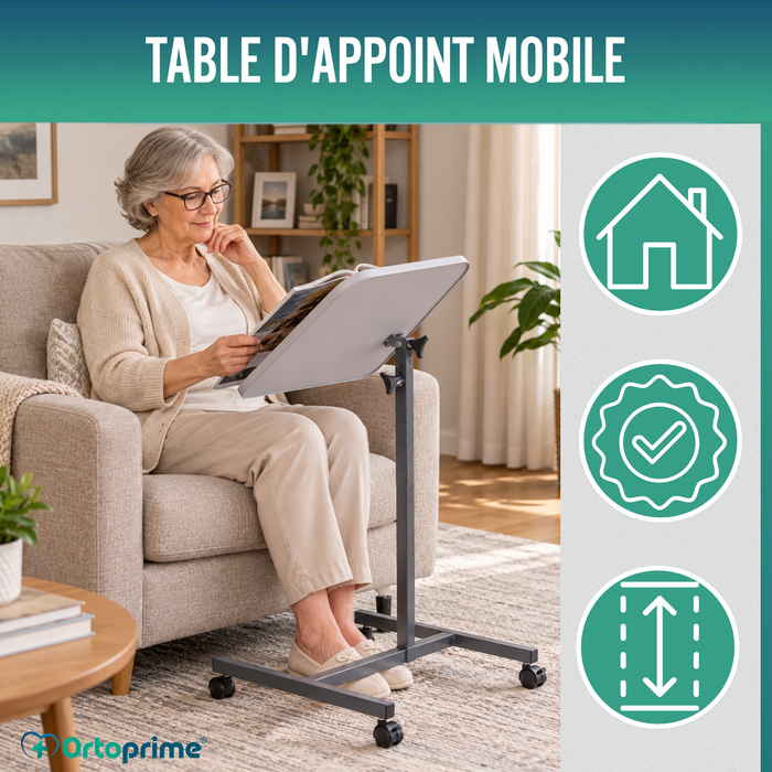 Table d'appoint avec roulettes