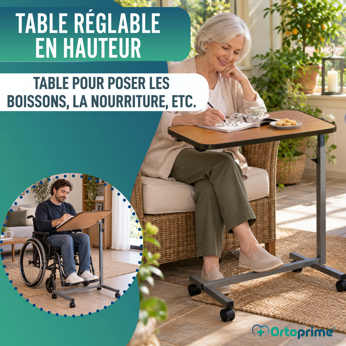 Table d'appoint avec roulettes