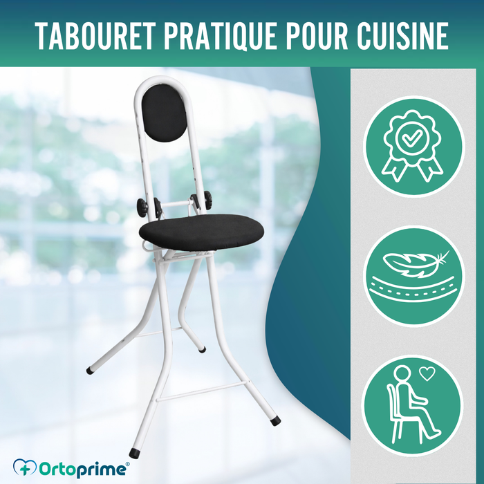 Chaise d’Appui avec Dossier | Hauteur Réglable