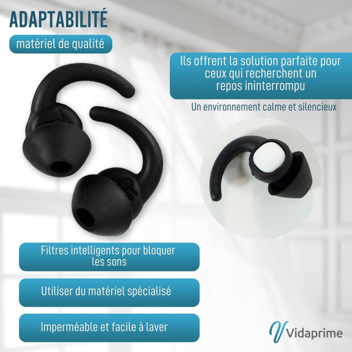 Bouchons d'Oreille Anti Bruit pour Dormir | Pack 2 Unités