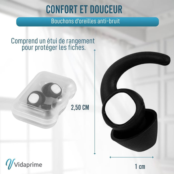 Bouchons d'Oreille Anti Bruit pour Dormir | Pack 2 Unités