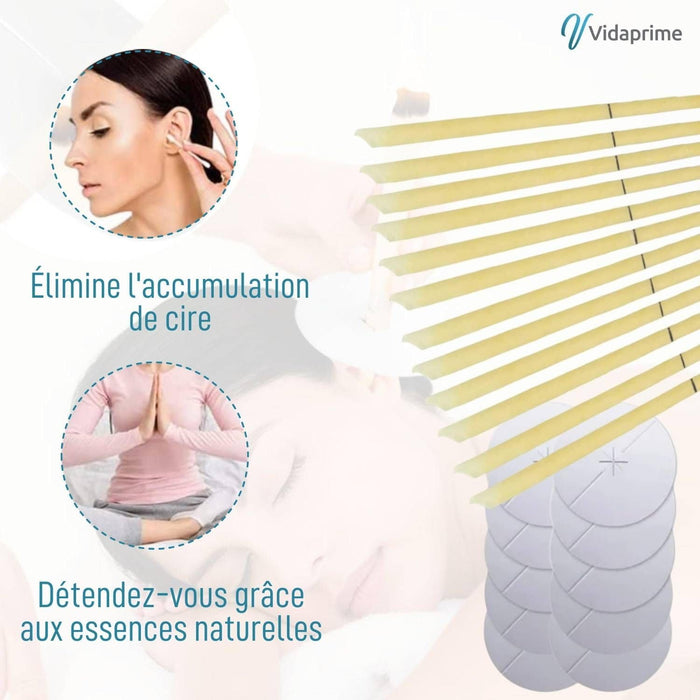 Bougies pour une Nettoyage Efficace et Sécurisé des Oreilles | 12 Cônes