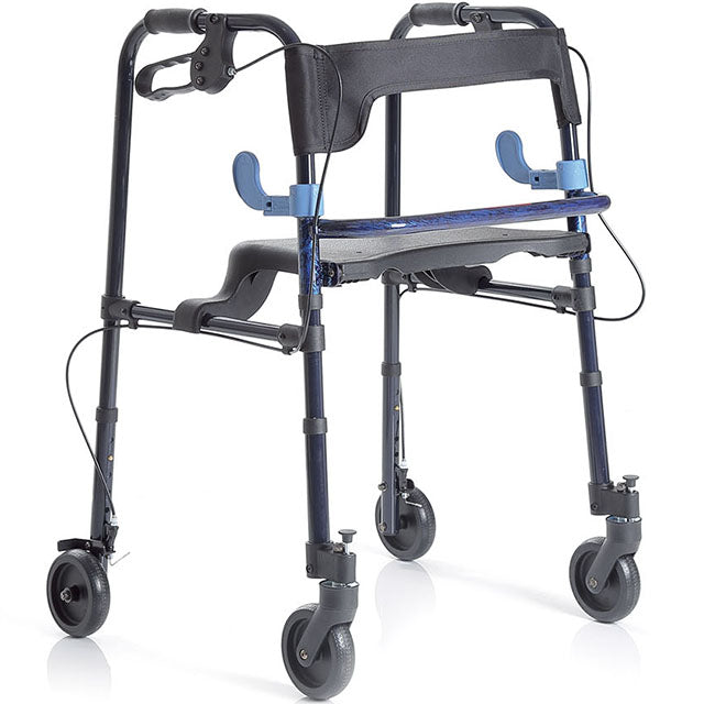 Déambulateur Rollator à 4 Roues avec Freins en Aluminium