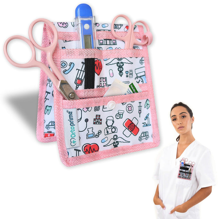 Pochette Aide-Soignante Rose - Sac Banane Infirmière Avec Ceinture Réglable, Rangement Médical Pratique